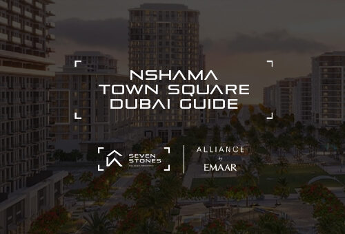 Nshama Town Square Dubai rental guide featuring Safi Apartments and community amenities