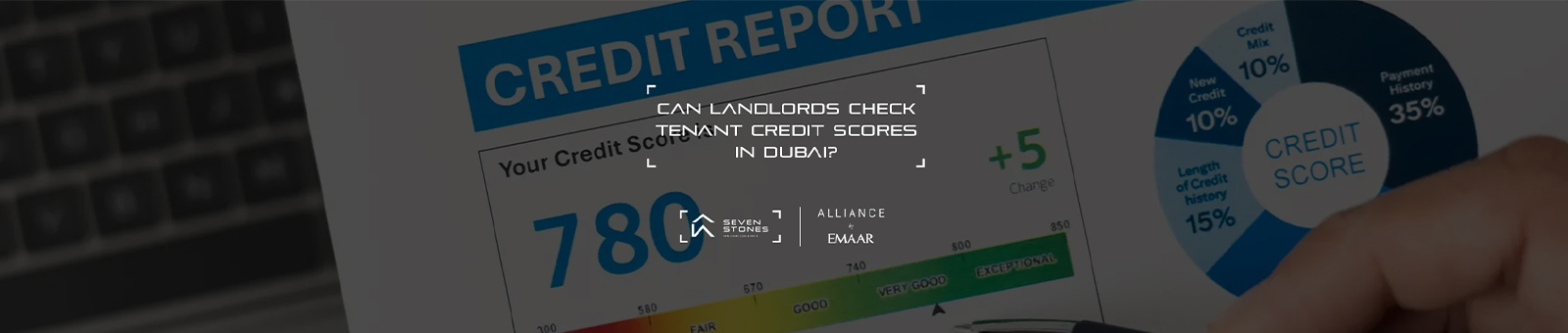 Illustrative credit report with the question: Can landlords check tenant credit scores in Dubai?