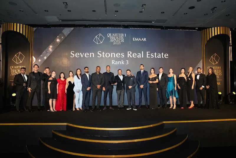 The Seven Stones team at the Emaar Quarter 1 Broker Awards 2025